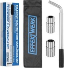 Heavy Duty Universal Wheel Nut Wrench Telescopic Handle 17/19/21/23mm 2 Sockets