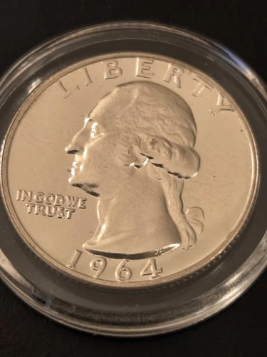 1964 (P) Washington Quarter Gem Proof 90% Silver