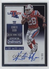 2016 Contenders Draft Picks College Bowl Ticket /99 Kenneth Dixon #136 Auto 0rd2