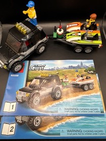 Lego City: 60058 SUV with Watercraft W/Minis & Manuals 99% Complete Read Desc