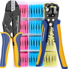 Crimping Tool for Heat Shrink Set with 200PCS AWG 22-10 Marine Grade Butt Connec
