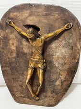 CROCIFISSO CERAMICA SECONDA META' 900-ANNI 60 SASSARI-ARTE SACRA RELIQUIA