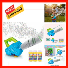 Bubble Machine for Kids with Refill Solutions, Outdoor Bubble Toy for Toddlers