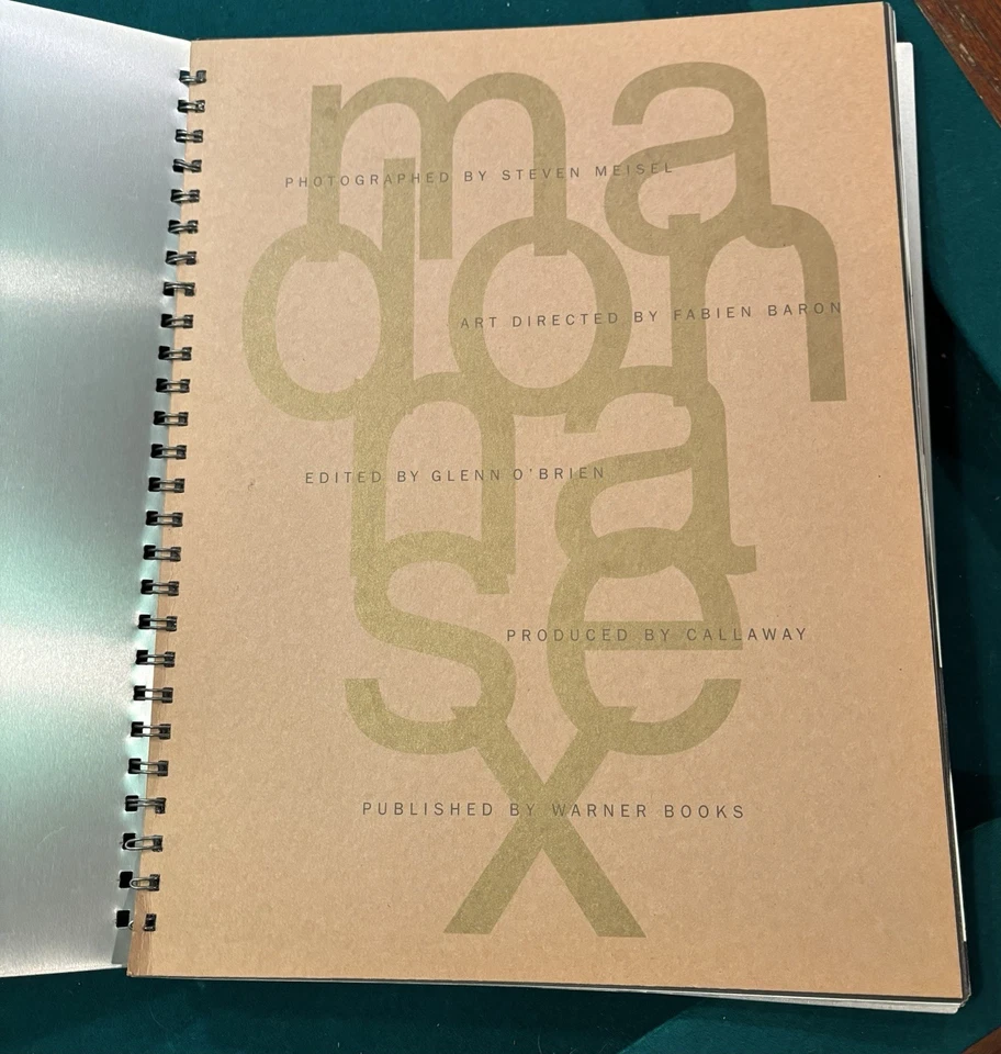 Madonna SEX Book -1992 1st Edition-Metal Cover Spiral Bound No CD - Image 2 of 4