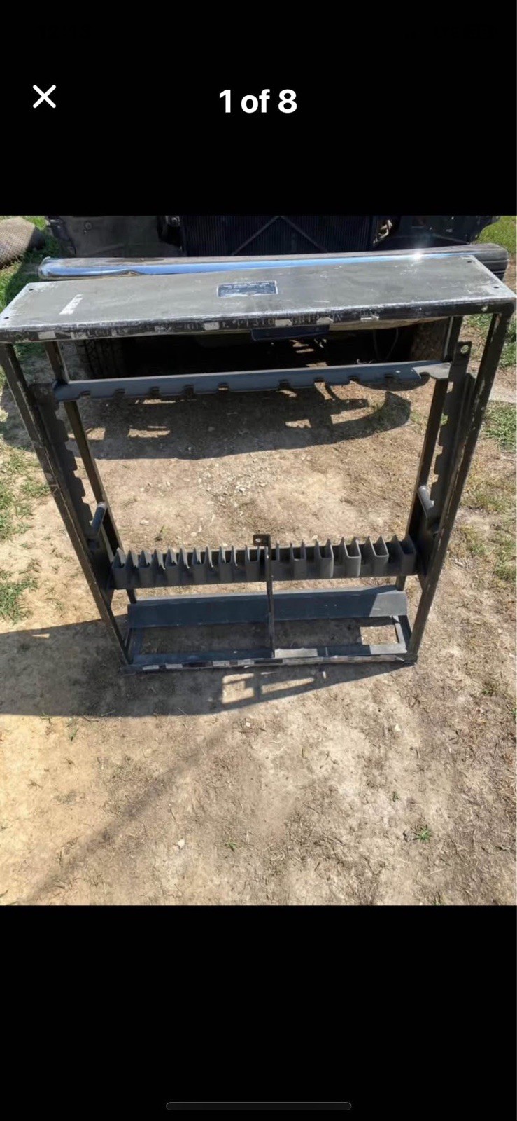 Surplus Military Army Rifle Long Gun Rack Storage Locker Rack OD Green ...