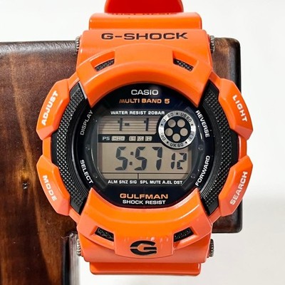 Casio G SHOCK GW9100R4 GULFMAN Timepiece Watch Rescue Orange