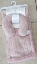 NEW PINK Little Traveler Soft Baby Sherpa Blanket AND Pillow 30"x40" 2 PIECE NWT
