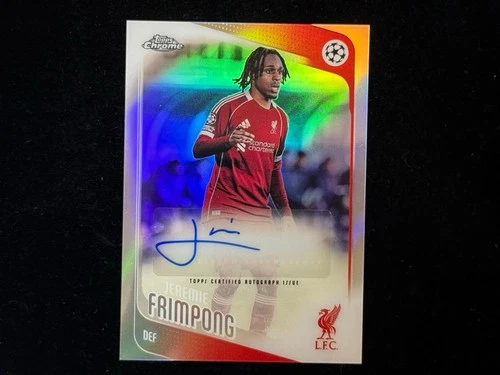 Jeremie Frimpong 2025-26 TOPPS CHROME UEFA CLUB Auto #CA-JF LIVERPOOL