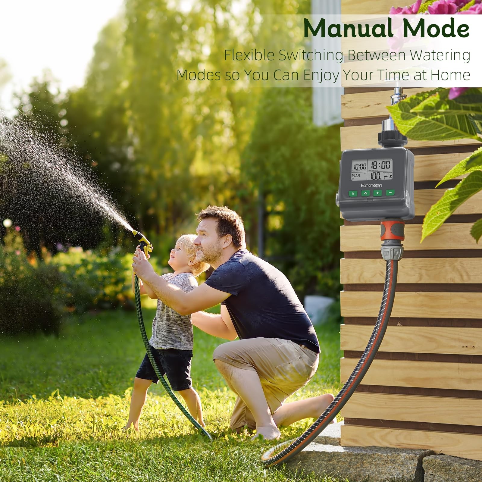 Hose Water Timer, Digital Irrigation Sprinkler Timer with Rain Delay/Manual W...