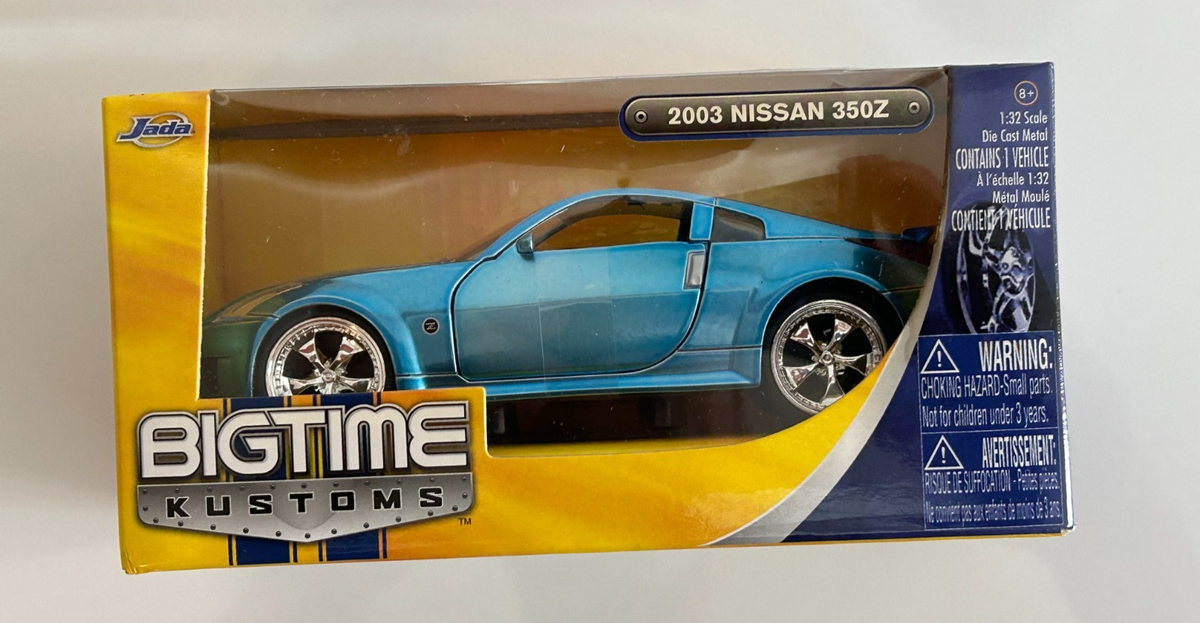 JADA TOYS 2003 NISSAN 350Z BIG TIME KUSTOMS TEAL RARE COLOR 1:32