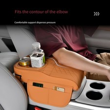 FAXHION 1pc Car Armrest Box Pad,Height Pad,Two Multifunctional Storage Bags
