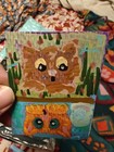ACEO By Emily Meinert The Upside Kitty's In Water And Land Acrylic On Paper — photo 2