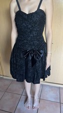 Cocktailkleid Abendkleid Schwarz Glitzer Gr 42