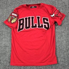 Chicago Bulls Shirt Mens Small Red NBA Basketball Pro Standard Champs Patch