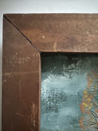 Dolores Hackenberger orig dipinto olio su tela legno incorniciato Amish asta - Foto 5 di 17