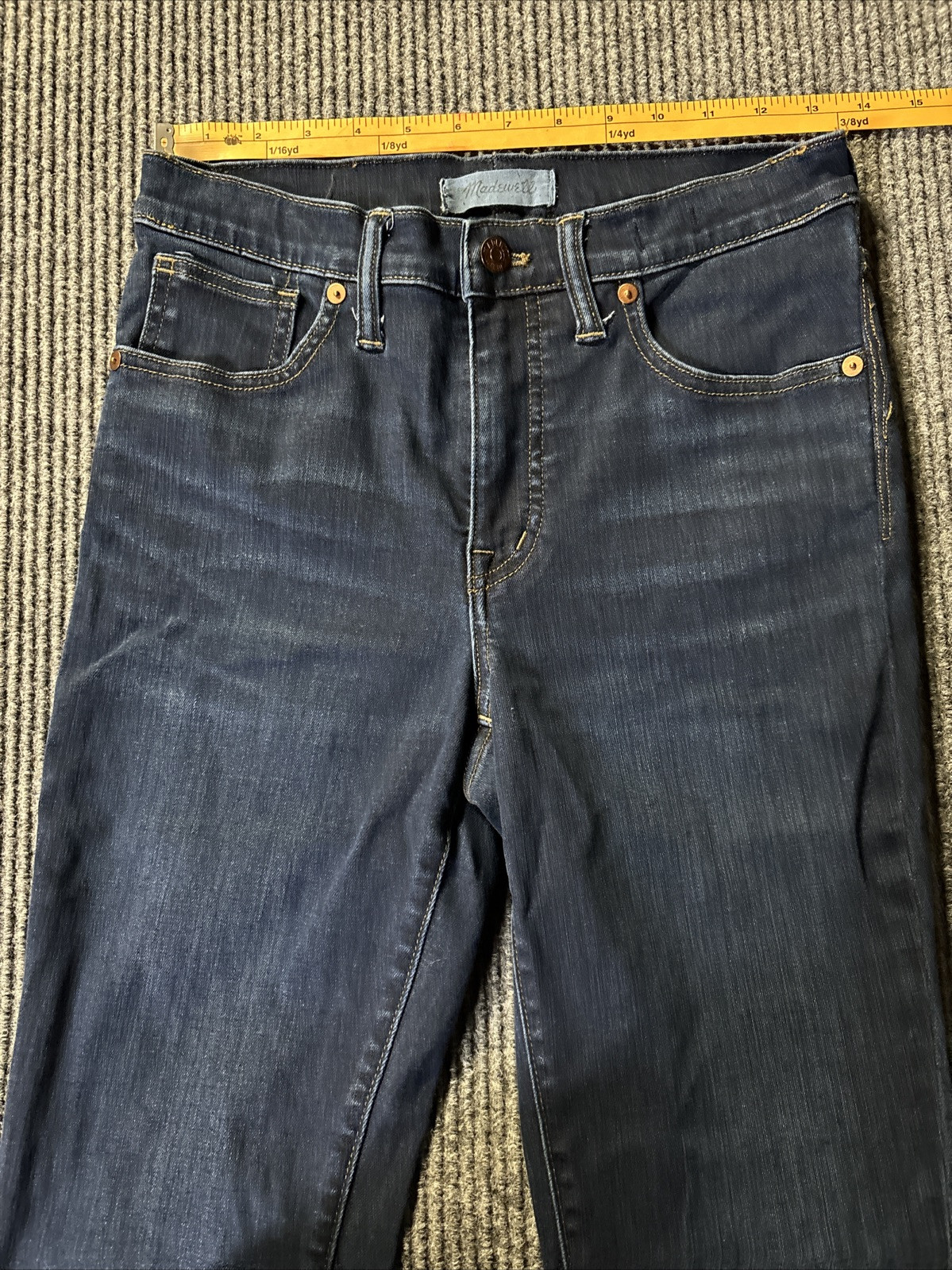 Madewell Womens High Rise Skinny Jeans in Darkwash Blue Size 27