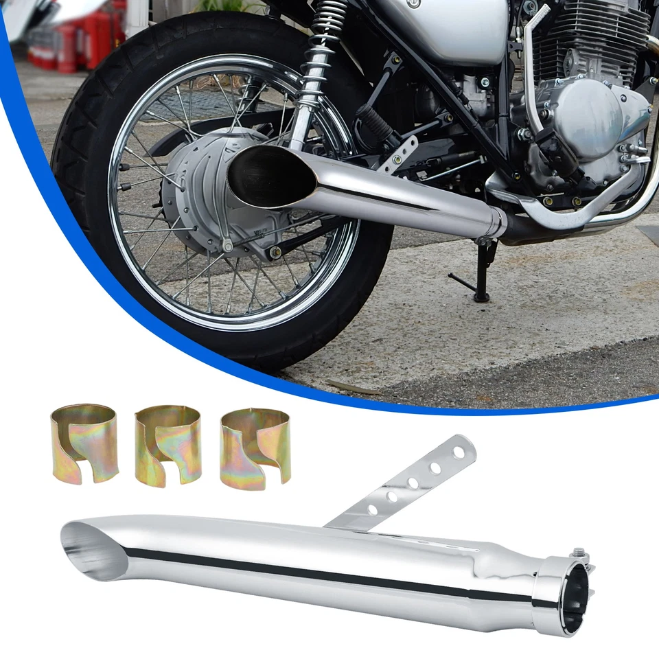 2pcs Exhaust Muffler Silencer Pipe For Suzuki VL 125 800 1500 Intruder Bobber - Image 2 of 4