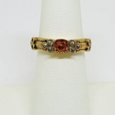 QVC 14k Clad Sterling Silver Multi Stone Band Ring ~ 6