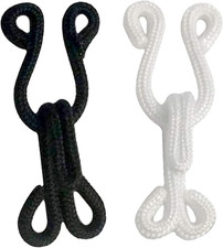 40 Pairs Large Hook and Eye Closures for Sewing - Black & White, 38mm