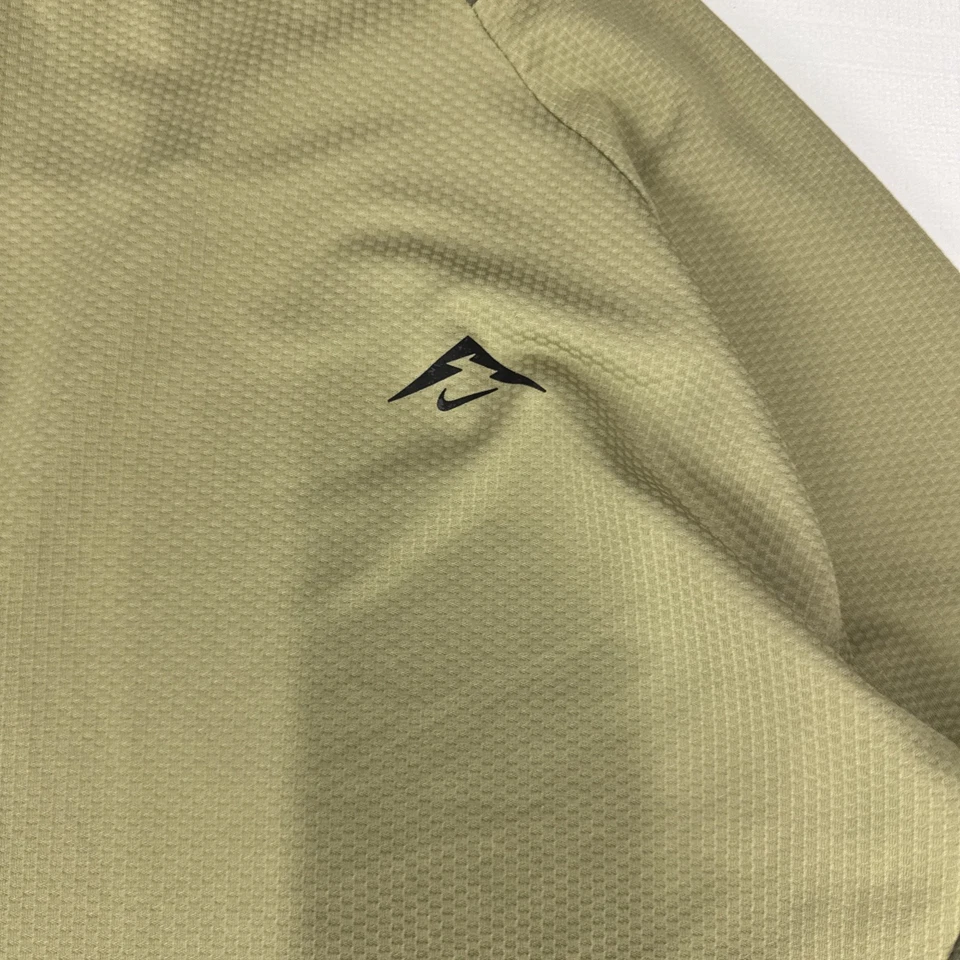 NIKE TRAIL Hoodie Size L Green Blocked Long Sleeve Lightweight Pullover Poly Top - image 4 of 4