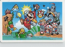 Super Mario Bros Mario Bowser Peach 5 of Clubs Playing Card Menko Vintage