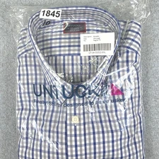 UNTUCKit Almaden Long Sleeve Shirt Men's Size XX-Large Blue Plaid Button Down