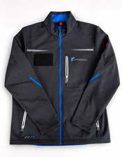 Rheinmetall Gray/Blue Full Zip Polyester Work Jacket Unisex Size M