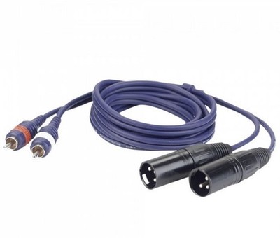 DAP Audio FL26 - Adapterkabel 2 x 3-pol XLR male / 2 x RCA Cinch male 1,5m