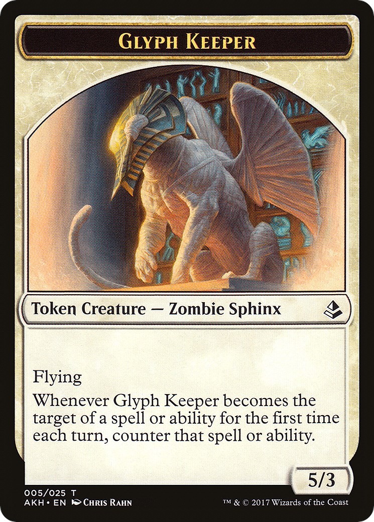 Glyph Keeper // Warrior Double-Sided Token EN MTG Amonkhet - 5 // 17 LP