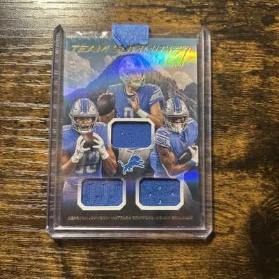 2020 Panini Zenit Johnson, Stafford, Gollady Team Summit Patch /99 #TS-DET