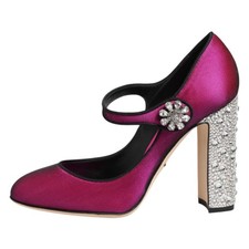 DOLCE & GABBANA Shoes Pink Strass Mary Janes Heels Pumps EU36 / US5.5 1120usd