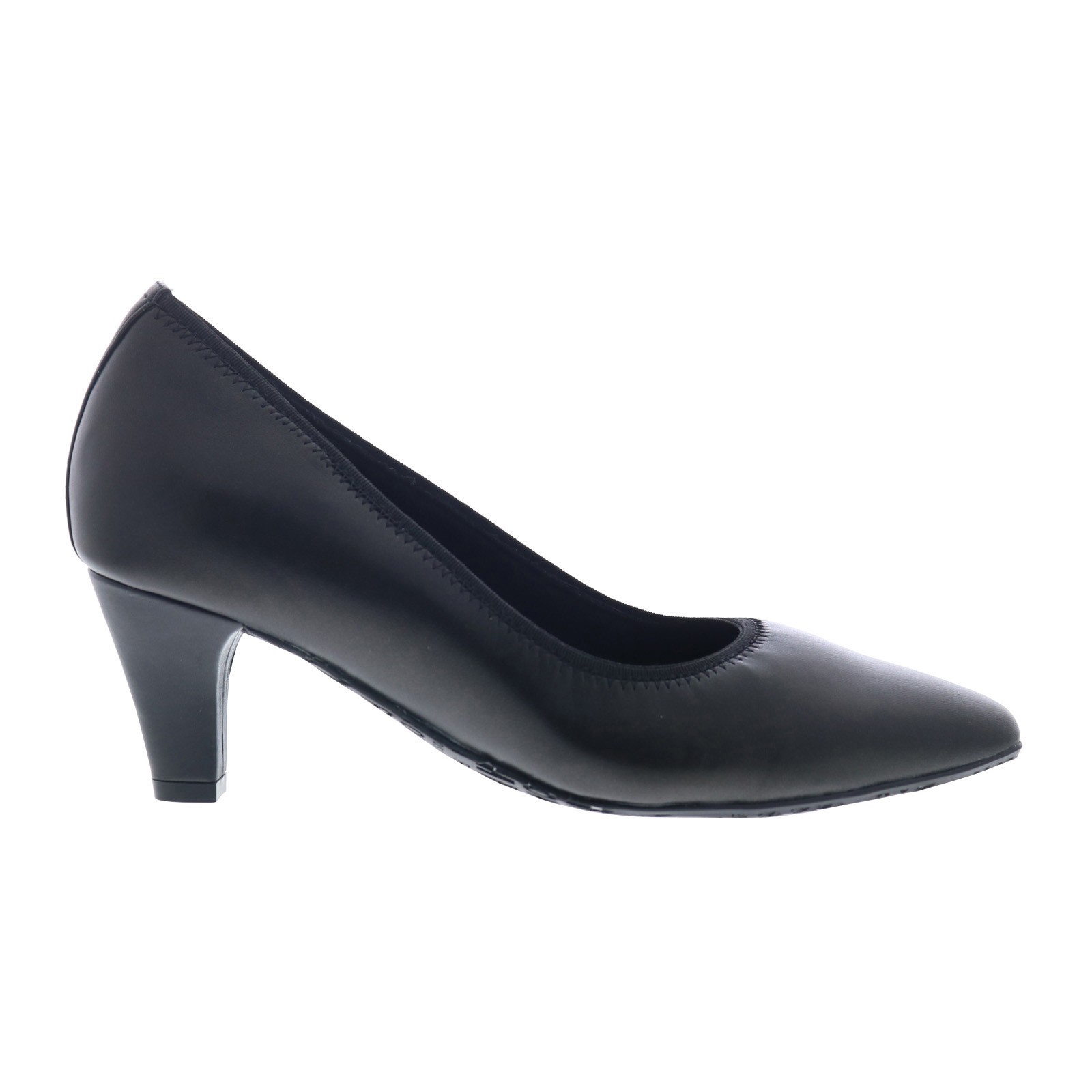 Ros Hommerson Karat 75069-10 Womens Black Leather Pumps Heels Shoes 9