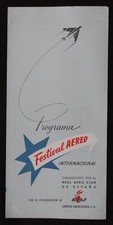 Programme 1953 FESTIVAL AIREO Espana Spain meeting aviation