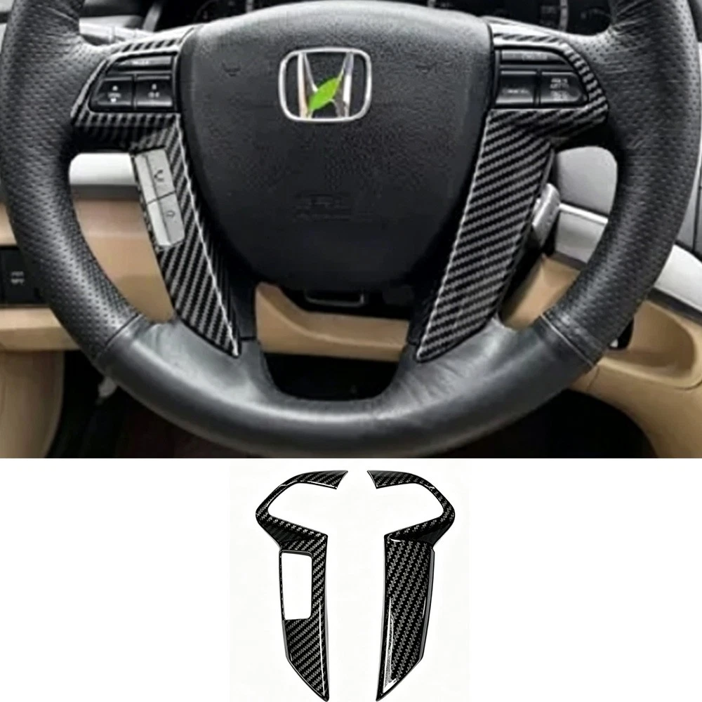 Cubiertas De Fibra De Carbono Brillante Para Manijas Laterales De Honda Accord Coupe 2008-2012 | Adhesivo, Sin Botón De Acceso