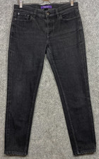 Ralph Lauren Purple Label Jeans Womens 30 Gray Black Skinny Denim Stretch Italy