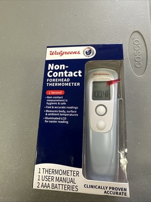 Walgreens Non Contact Thermometer With Batteries New Ships Fast