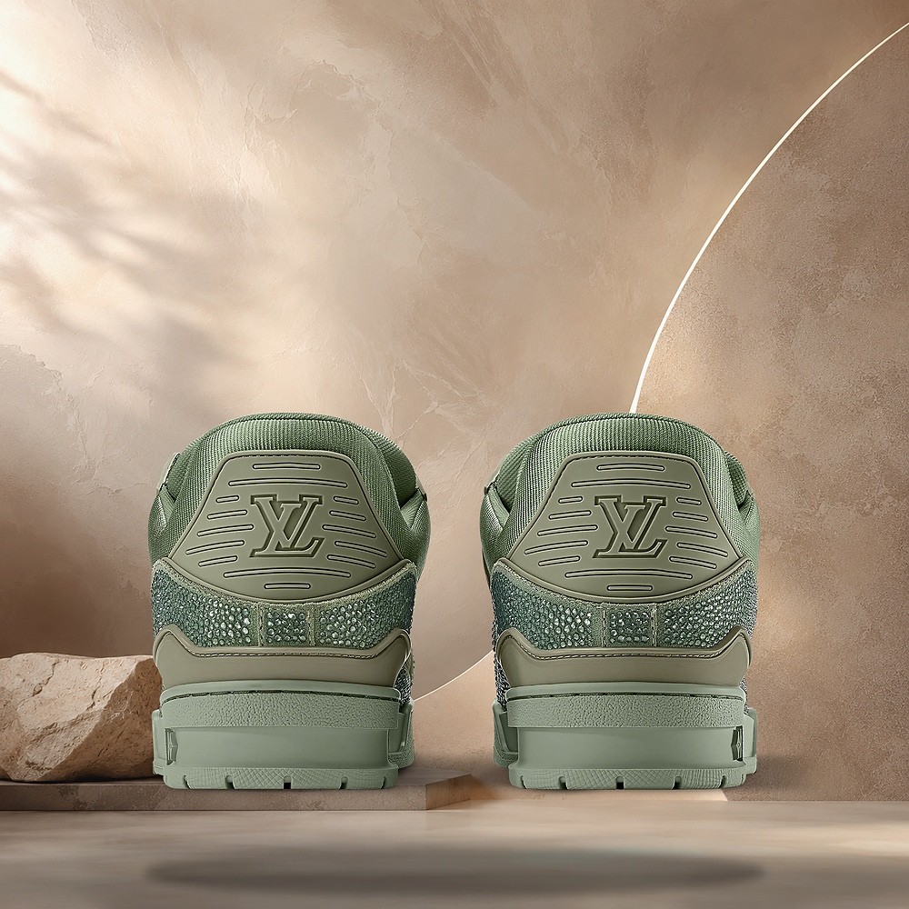 Louis Vuitton Trainer Sneakers Khaki Green 158372513 [U] image 5