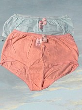 Vintage 80s 100 Cotton Women  s High Waist 2pc Panties Size 9 NWT Granny Soft