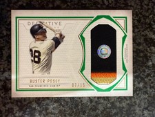 2019 Topps Definitive Buster Posey Jumbo Patch Relic Authenticated #7/15 Green