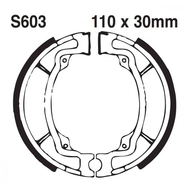 Bremsbacken Hinten EBC S603G FüR Suzuki GT 80 L Bj. 1981-1983-image