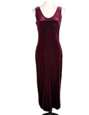 NWT Midnight Velvet Vintage Maxi Dress 2X Maroon | 70% Silk Whimsigoth $426 MSRP
