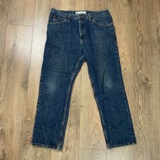 Lee Jeans Mens 38 Waist Regular Fit Straight Leg 38W 29L Blue Denim Cotton