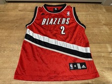 Vintage Y2K Steve Blake Portland Trail Blazers Adidas Jersey Youth Medium Red