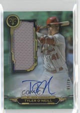 2019 Triple Threads Single Jumbo Relics Emerald 43/50 Tyler O'Neill Auto o8g