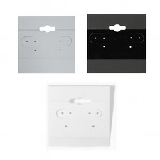 Pack of 100 Grey Hanging Earring Cards, Jewelry Display