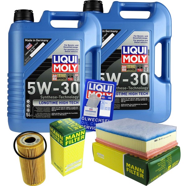 Mann Inspektionspaket Liqui Moly 10L 5W-30 FüR Opel Movano B Kasten 2.3 Cdti-image