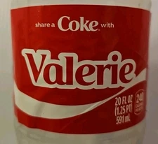 Share A Coke With Valerie 2025 EMPTY Personalized Gift Coca-Cola Bottle EMPTY