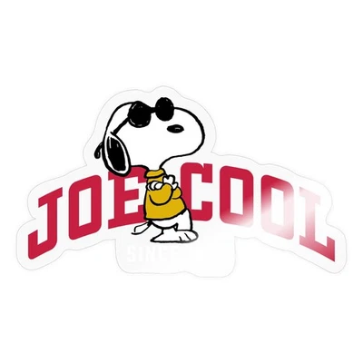 SPREADSHIRT Peanuts Snoopy Joe Cool Sonnenbrille Aufkleber Sticker, max. 10 x 10 cm