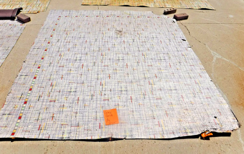 VTG~LINOLEUM FLOORING~LARGE PIECE~75"X85"~1950-60~MOVIE SET~MCM~GRAY GRID A