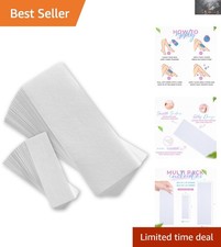 100 Count Fragrance-Free Wax Strips - Ideal for Sensitive Skin and All Areas